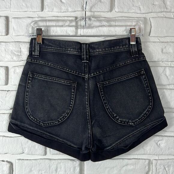 We the Free high waist black denim shorts size 24 - Picture 7 of 8